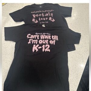 Womens Black melanie martinez Tee bundle Pink Print